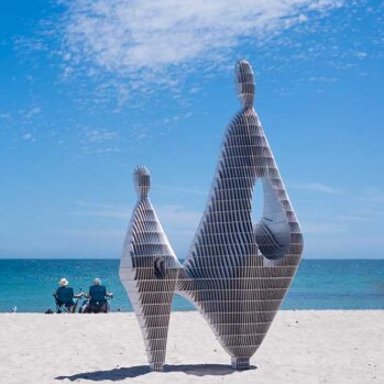 Sculpture by the Sea annual outdoor art exhibition on the Bondi to Tamarama coastal walk